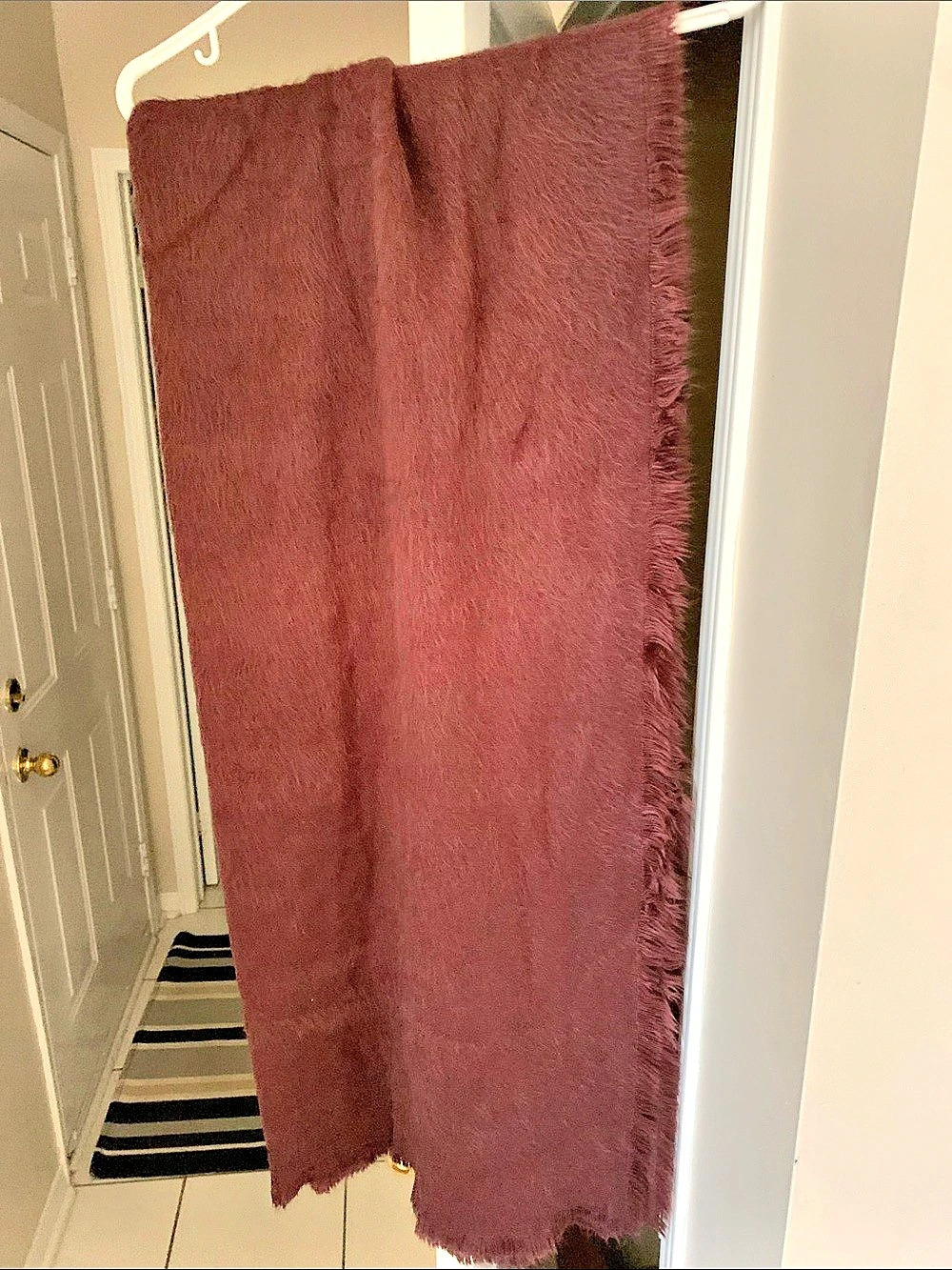 Fringe Scarf in Purple